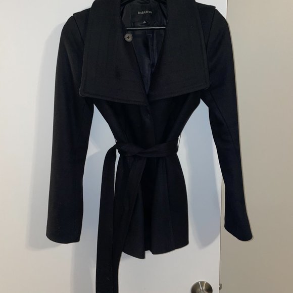 Aritzia Wool Blend Coat- Babaton- Black XS - Picture 2 of 8